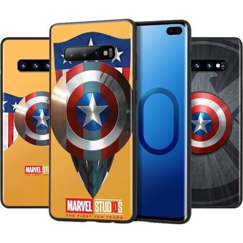 Marvel Captain America Shield For Samsung Galaxy S21 S20 FE Ultra Lite S10 5G S10E S9 S8 Plus Soft Silicone Phone Case