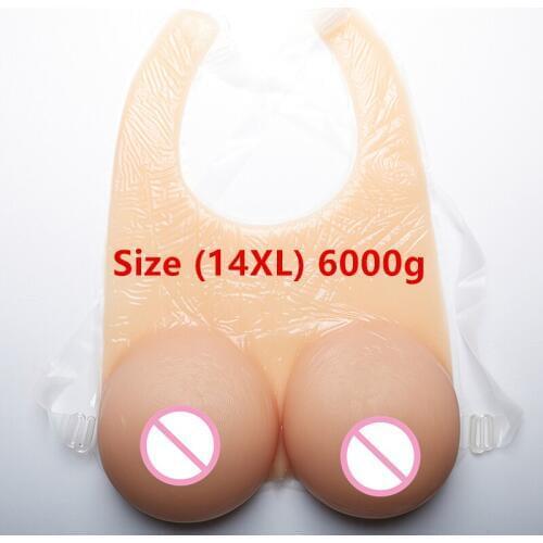 Strap-On Huge Boobs 6000g/pair Fake Super Breasts Form Transsexual Artificial Tits Crossdressing Silicone Breast False Tits