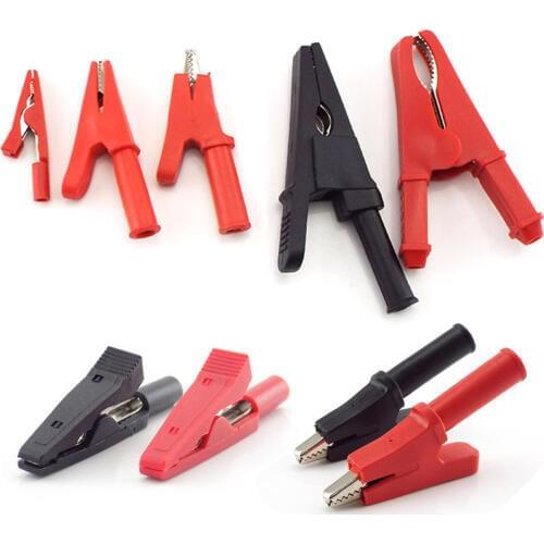10A 20A 30A 50A Alligator Clip Crocodile Adapter 2mm 4mm Banana Plug Probe Clip for Multimeter Pen Test lead Cable Insulated