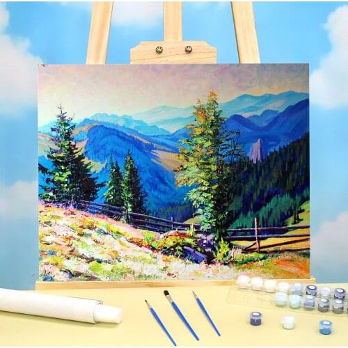 Landscape Sunny Winter Coloring Acrylic On Canvas New Design Crafts Drawing Coloring Art