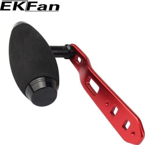 EKFan EVA Knob + Metal Handle For Baitcasting Fishing Reel T-shaped 8*5mm Double Holes Fishing Handle For Dai reel parts