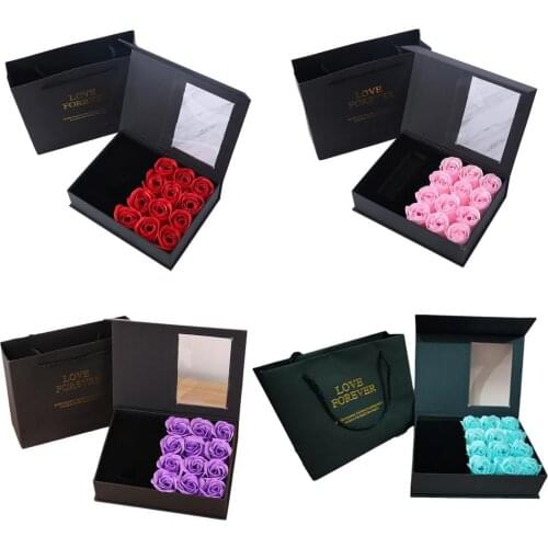 Jewelry Box Valentines Day Soap Rose Necklace Ring Gift Box Excellent Gift For Any Special Holiday Christmas Role Playing