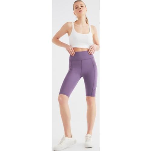 Trendyol Rallying High Waist Pocket Detailed Biker Sports Leggings TWOAW21TA0064