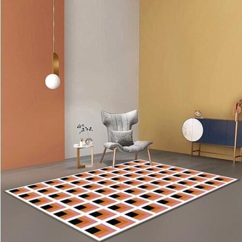 Light Luxury Modern Minimalist Carpet Geometric Abstract Non-Slip Rug Living Room Bedroom Warm Mat Home Decor Floor Rug Tapis