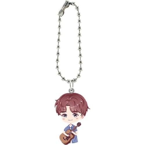 TAFREE Chinese Famous Star Wang Yibo Acrylic Handsome Figure Keychain For Girls 2021 New Wedding Tiny DIY Gifts