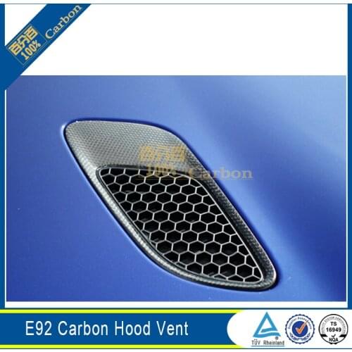 Real Carbon Fiber Car Hood Vent For 3 Series E92 M3 2006-2013 Engine Vent 2 Pcs