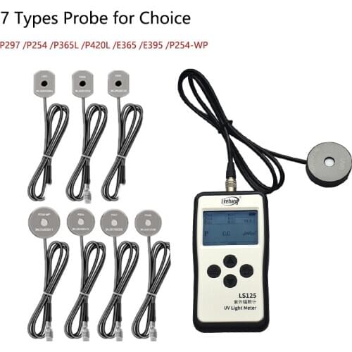 High Precision UV Light Meter Digital Ultraviolet Power UV Intensity Energy Meter For UVA UVB UVC Support 7 Probe Radiometer