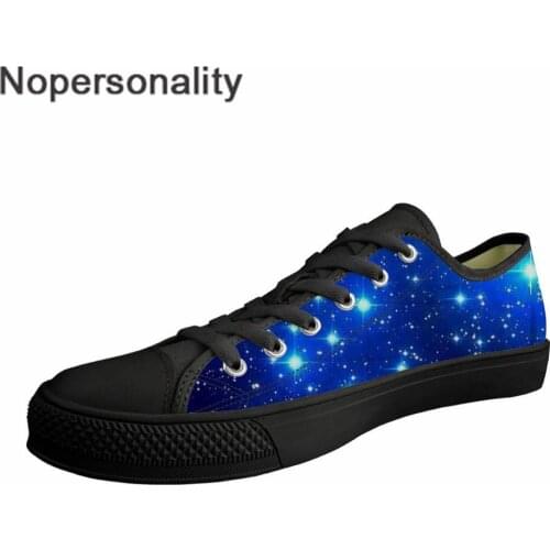 Nopersonality Canvas Women Shoes Galaxy Star Print Comfortable Fashion Outdoor Sneakers Teen Girls Students Flats Canvas Shoes