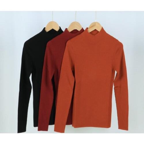 Women Sweater Autumn New Style 2021 Japanese and Korean Round Neck Long Sleeve Three-color Optional Womens Sweater