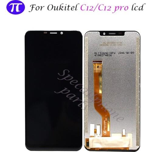 AAA Quality 100% test 6.18'' For Oukitel C12 Pro LCD Display And Touch Screen Replacement For Oukitel C12 LCD With free Tools