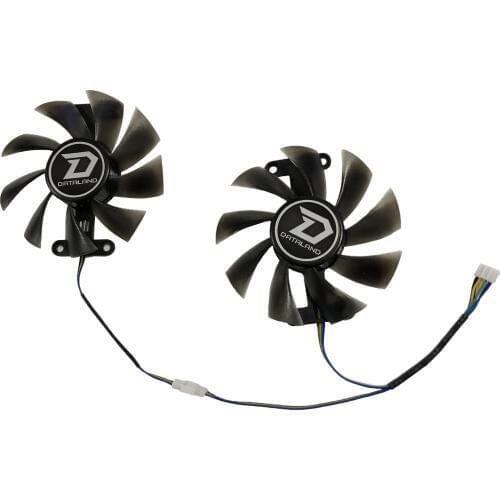 2Pcs/set PLA09215B12H PowerColor Red Devil RX 480 470 580 GPU Cooler Fan For Red Dragon AX RX470 RX480 RX580 Video Cards Cooling