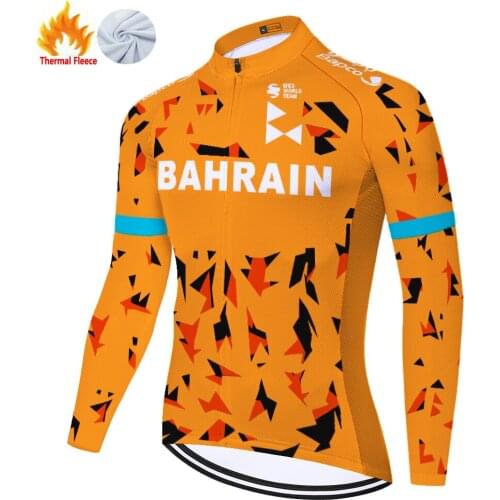 2021 BAHRAIN Winter Thermal Fleece Koszulka Rowerowa Meska Maillot Ciclismo Hombre 자전거 의류 Cycling Jersey Tricota Ciclismo Hombre