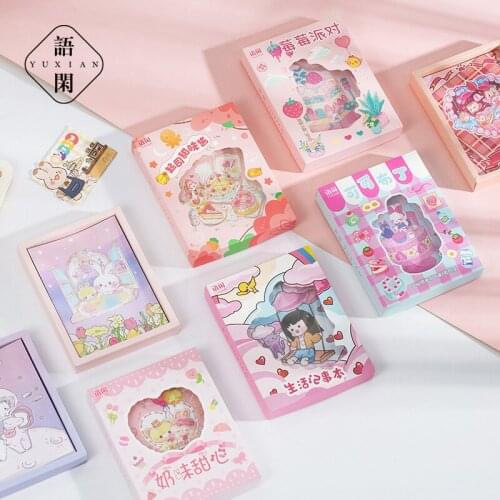 50pcs/1pack Kawaii Stationery Stickers Cute Collection Book Series Diary Planner Decorative Mobile Stickers Scrapbooking DIY