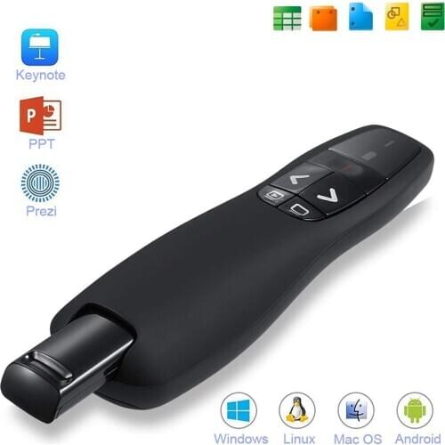 USB Wireless Presenter Pointer 2.4Ghz Slide Power Point Clicker Remote Control Laser Pen PPT Presentation Pointer Remote Control