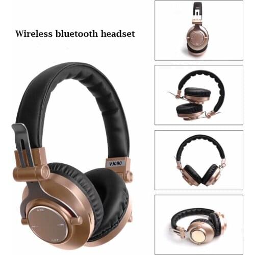 Wireless Bluetooth headphones fashion gift learning to listen to music game headset can be inserted TF card with microphone gray