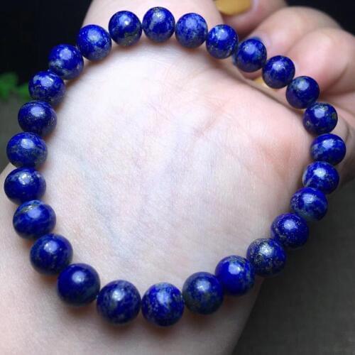 Manufacturers wholesale free shipping 6mm natural lapis bracelet 1pc