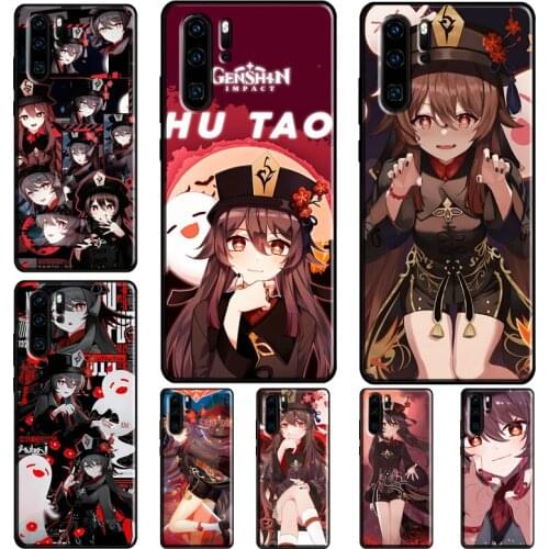 Hu Tao Genshin Impact Cartoon Case For Huawei P30 Lite P40 P20 Pro Nova 5T P Smart 2019 Honor 20 10 X Lite 8X 9X Coque