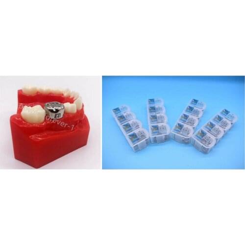 10Pieces Dental Kids Primary Molar Crown Refill Stainless Steel Pediatric Crowns Upper Right Left D2-D7/E2-E7 1st 2nd