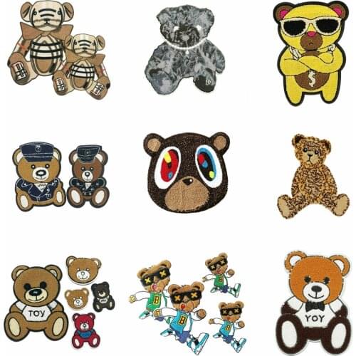 DIY large embroidery big bear animal cartoon patches for clothing QR-33