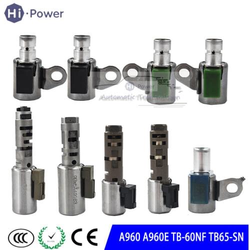 TB-60NF TB65-SN A960E A960 Auto Transmission Solenoids Kit 9pcs for Toyota Lexus 6-SPEED GS300 IS250 IS300 05up