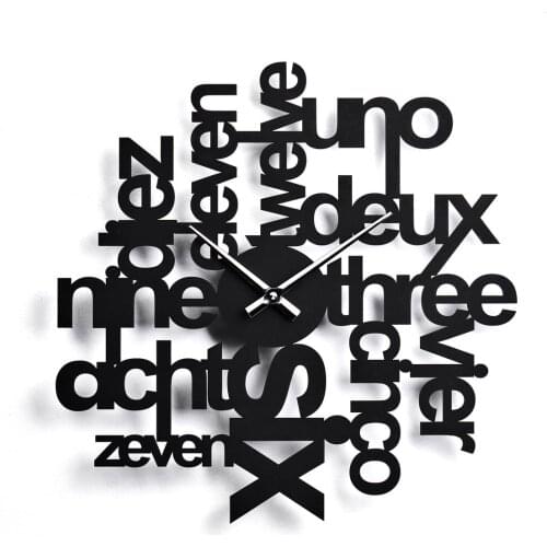 GuzelArt Wall Clock Modern Design Living Room Decoration Wooden Home Decoration Accessories Wall Decor Black