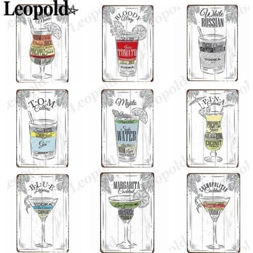 Metal Tin Label Whiskey Vodka Beer Vintage Sign Wall Art Sign Board Garage Bar Ktv Club Home Decoration 20X30Cm