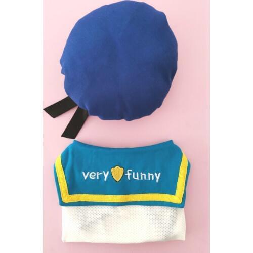 Cute Pet Dogs Clothes Summer Navy style Duck Suit Hat Set Cat Clothing Party Evening Costume for Small Large Dog Supplies