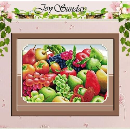 Fruit Patterns Counted Cross Stitch 11CT printed14CT Cross Stitch Sets Wholesale Chinese Cross-stitch Kits Embroidery Needlework