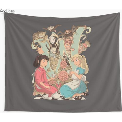 Anime Wonderlands Wall Tapestry Cover Beach Towel Throw Blanket Picnic Yoga Mat Home Decoration