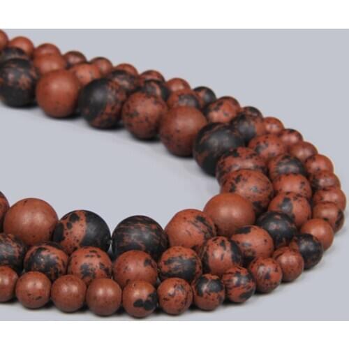 Natural Dull Polish Matte Golden Swan Stone Beads Black Red Loose Spacer Stone Beads for Jewelry Making DIY Bracelet Supplies