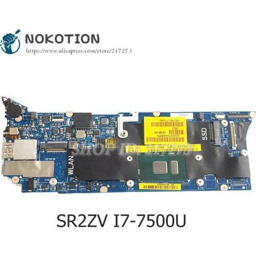 NOKOTION CN-06WFFT 06WFFT CN-0G736N 0G736N For Dell XPS 13 9360 laptop motherboard SR2ZV I7-7500U CPU 8GB Memory CAZ00 LA-D841P