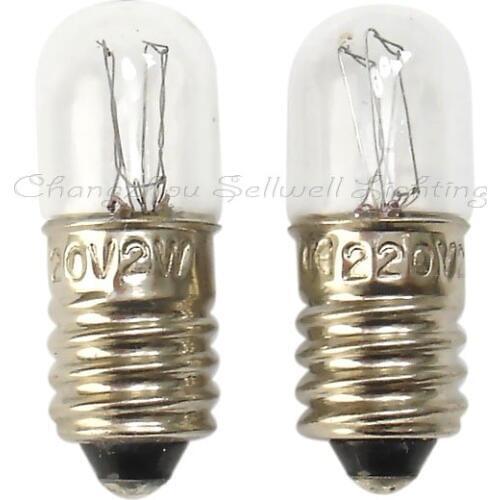 Great! 1000 Picecs/lot E10 T10x28 220v 2w Miniature Lamp A159