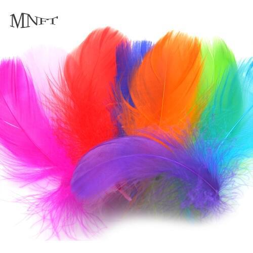 MNFT 200PCS Various Colours Mallard Flank Feathers For Fly and Jig Tying Material Length 4-8CM