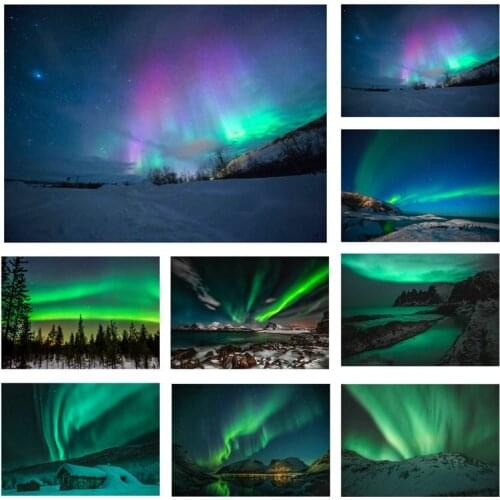 Aurora Borealis Volle Druck Neue Mode Aurora Polaris Leinwand Malerei Polar Licht Poster Nordic Moderne Dekoration