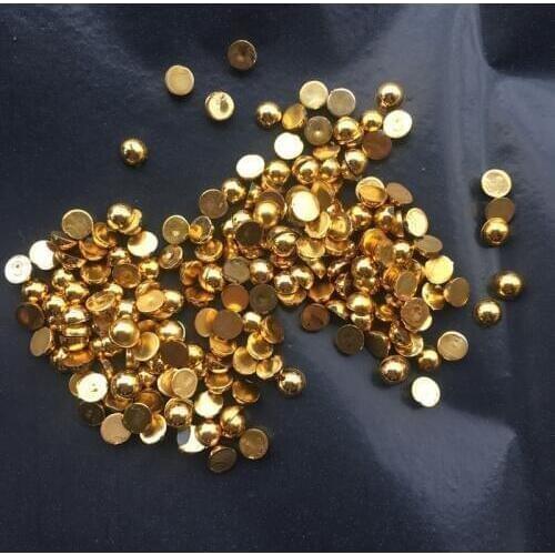 Silver & Golden Half Round Flatback Resin ABS pearl Beads For DIY Nail Art Decoration 100pcs-200pcs