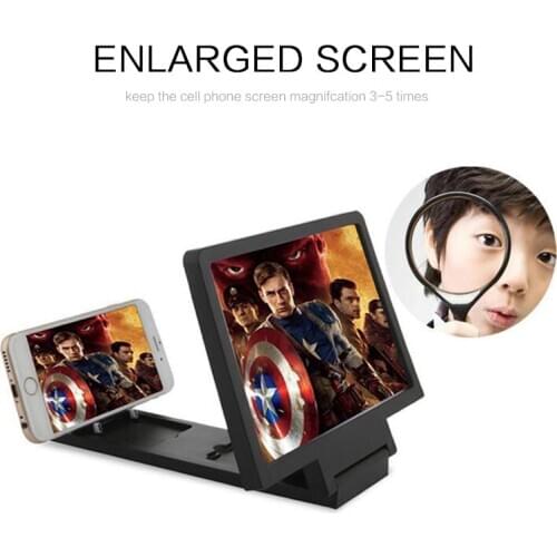 Mobile Phone Screen Amplifier Magnifier Eyes Protection Display 3D Video Screen Amplifier Folding Enlarged Expander Stand