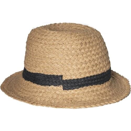 Stripe Textured Fedora Womens Straw Women Hat Beach Sun Hat Cap Lady Summer Wide Brim Protection Hat Women Hats 2021 style