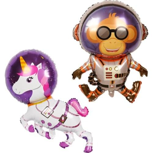 Space theme balloon childrens toy light balloon unicorn balloon monkey balloon children birthday party decoration balloons