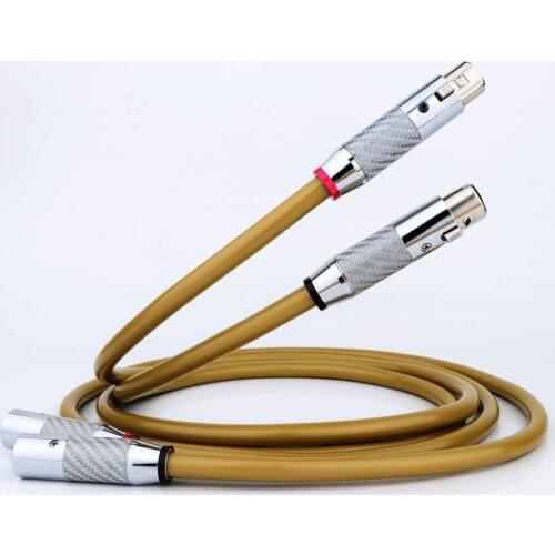 High Quality VDH102 hybrid Silver Plated XLR Balanced Cable HIFI XLR Male to Female Carbon Fibre interconnect cable signal line