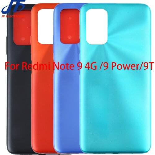 10Pcs Rear Housing Case For Xiaomi For Redmi Note 9 4G /9 Power/9T Back Glass Battery Cover Door With Adhesive Replacement Parts