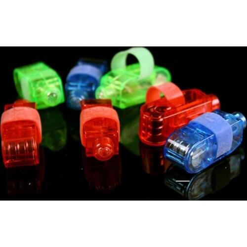 100 Pcs/lot led finger thumbs lights 4 Colors Laser night Lamps for Childrens kids' birthday toys KTV DJ Party Gifts props