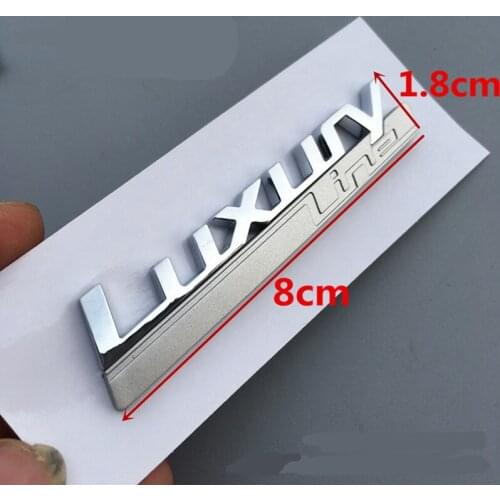 20pcs Good Quality New 3D ABS Silver Sport Luxury Line Modern Urban Fender Side letter Badge Emblem Sticker Car parts