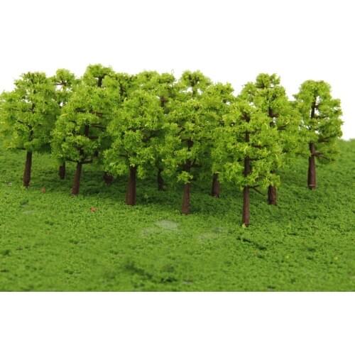 20pcs/Lot 3.15 inch Scenery Landscape Train Model Trees 1:150 Light Green
