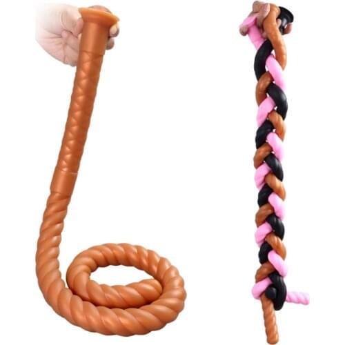 80cm Long Soft Butt Plug Liquid silicone Anal Dildo Anus Masturbator Dilator Prostate Massager Anal Erotic Sex Toy For Men Woman