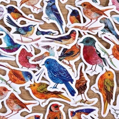 46pcs/set birds Sticker Diy Scrapbooking Diary Planner Decoration Sticker Album