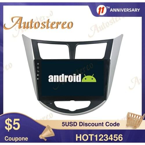 Android 9 Car No DVD Player GPS Navigation For HYUNDAI VERNA ACCENT SOLARIS 2011-2012 Car Multimedia Player Bluetooth Head Unit