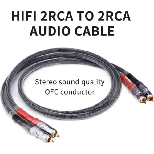 YYAUDIO M-500 Hifi RCA Cable High Quality OFC HIFI 2RCA Male to Male Audio Cable