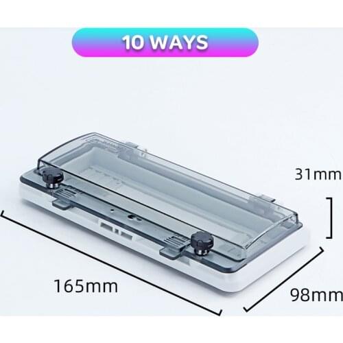 10 way Circuit Breaker Transparent Waterproof Box Window Distribution Box Protect Window Cover Monitor Observation Window Switch
