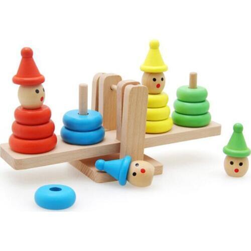 Big Size Wood Balance Seesaw Toy Kawaii Tumbler Children Educational Toy Balance Training Colorful Wooden Balance Toys for Kids