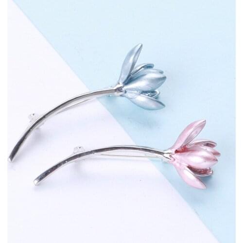 Orchid Brooch retro women simple atmosphere elegant suit sweater cardigan versatile slender pin neckline anti light